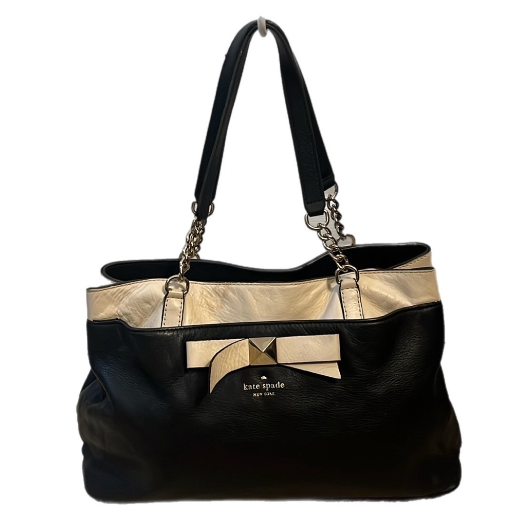 Kate Spade NY Hancock Maryanne Purse Handbag Briefcase Retired Black & Cream